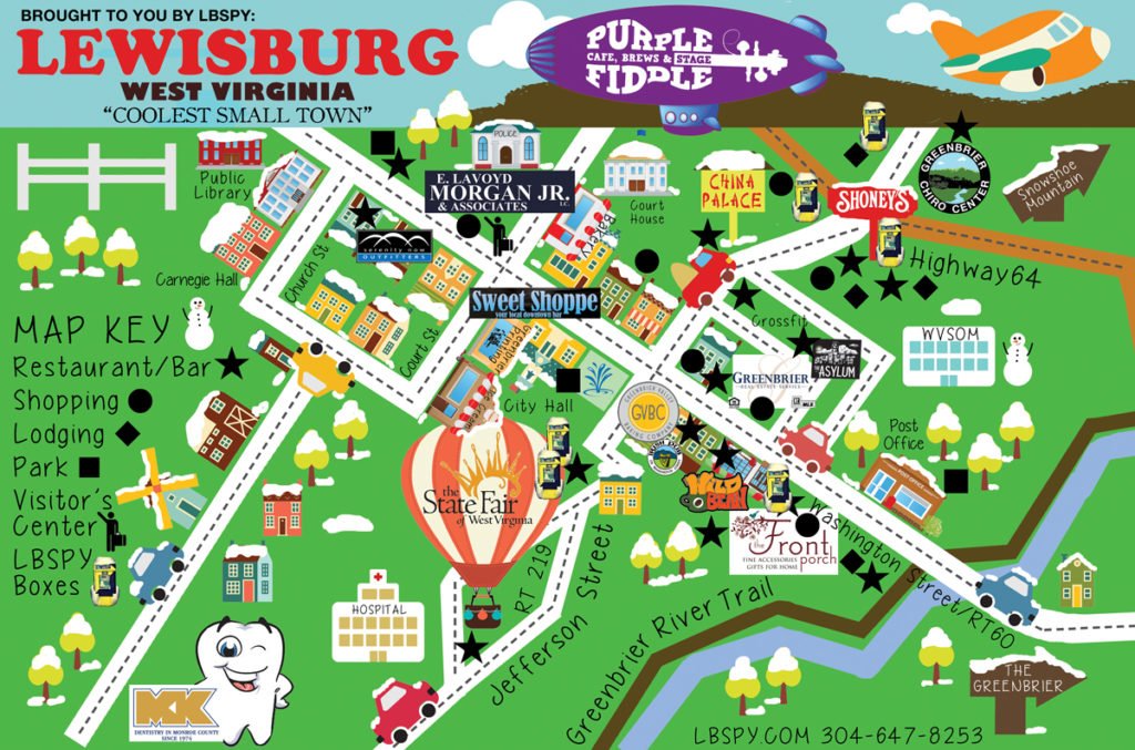 lewisburg town map – Hashtag West Virginia Art & Entertainment